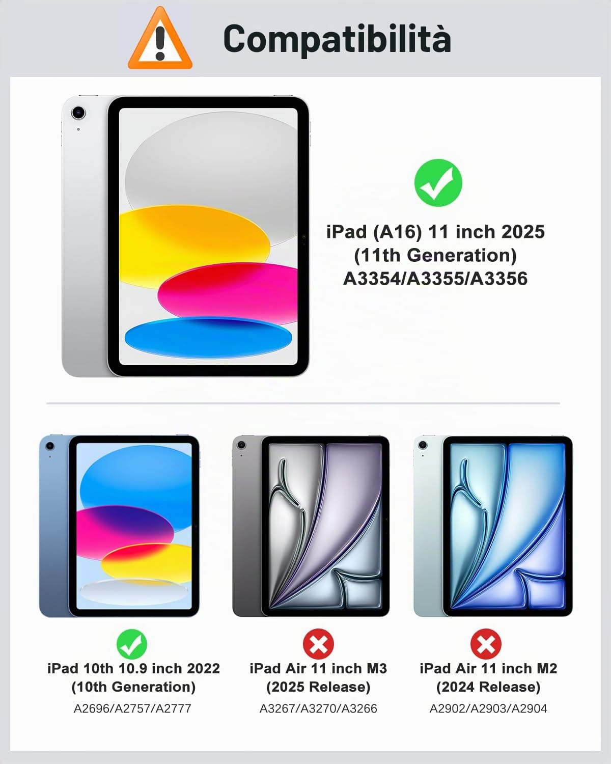 MoKo Custodia per iPad (A16) 11 Pollici 2025, Custodia per iPad 10 Gen 2022 con Portapenna, Cover Sottile a Tre Ante Retro in TPU Trasparente Argento