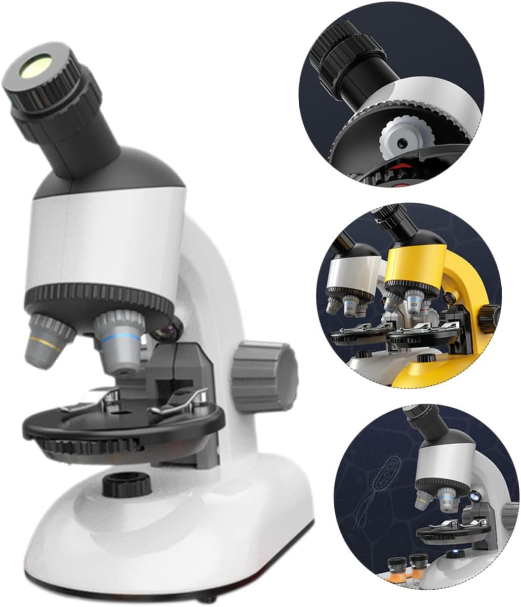 1set High-Definition Boy Girl's Microscope Educational Experiment Teaching Supply Led Light for Specimen Observation Mini Magnifier for Early Learning and Science Exploration