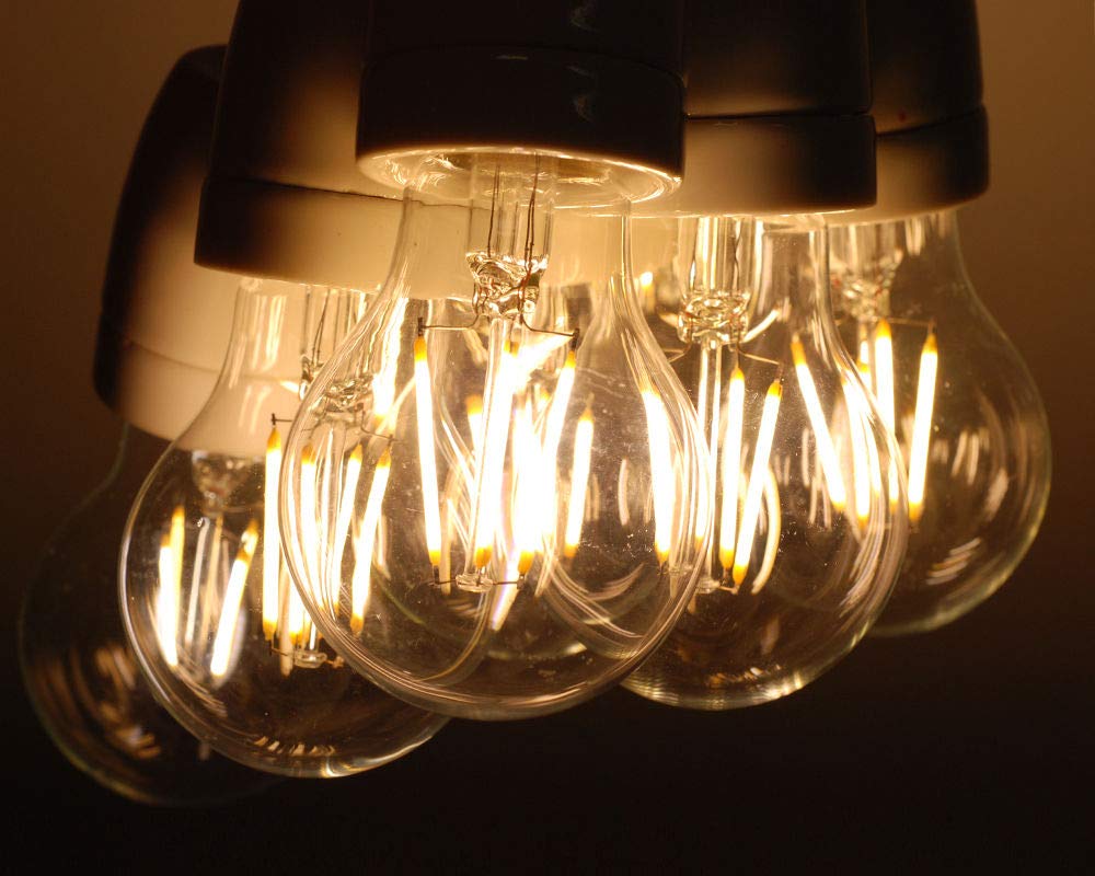Bombillas de filamento industrial vintage Edison de bayoneta E27 ES (10 unidades), H - 4w Led Filament, E27 SCREW IN