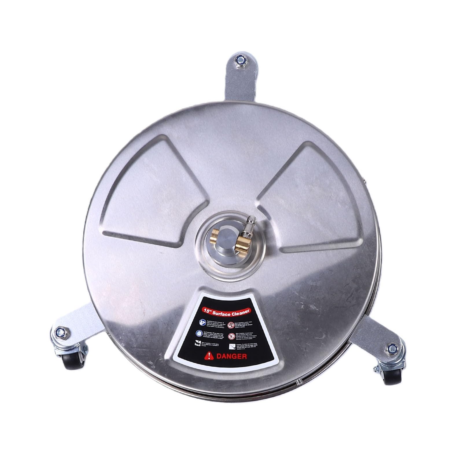 XUMIUZIY Limpiador de Superficies de Lavadora a Presión de 15 Pulgadas de Acero Inoxidable Duradero con Turbo Boost, Ideal para Eliminar Suciedad y Residuos