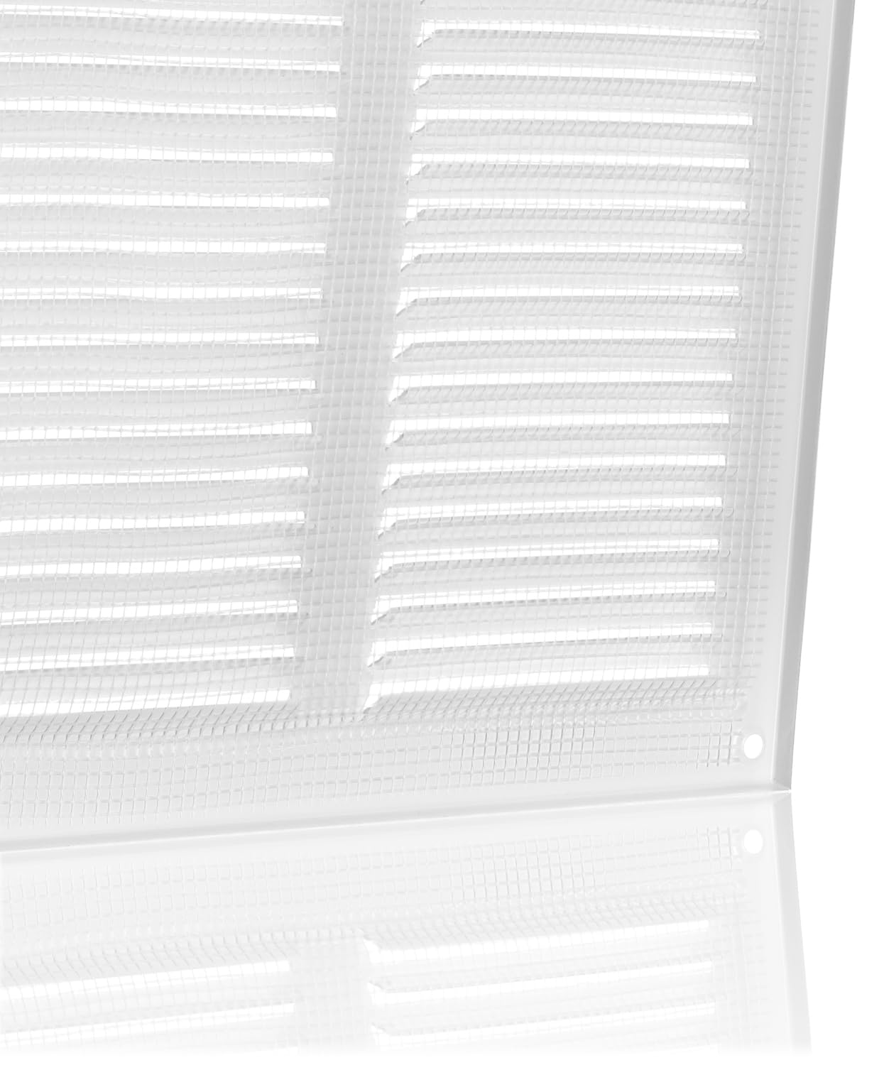 500x500mm Griglia di Ventilazione in Acciaio Bianco con Zanzariera - Griglie di Aerazione in Metallo