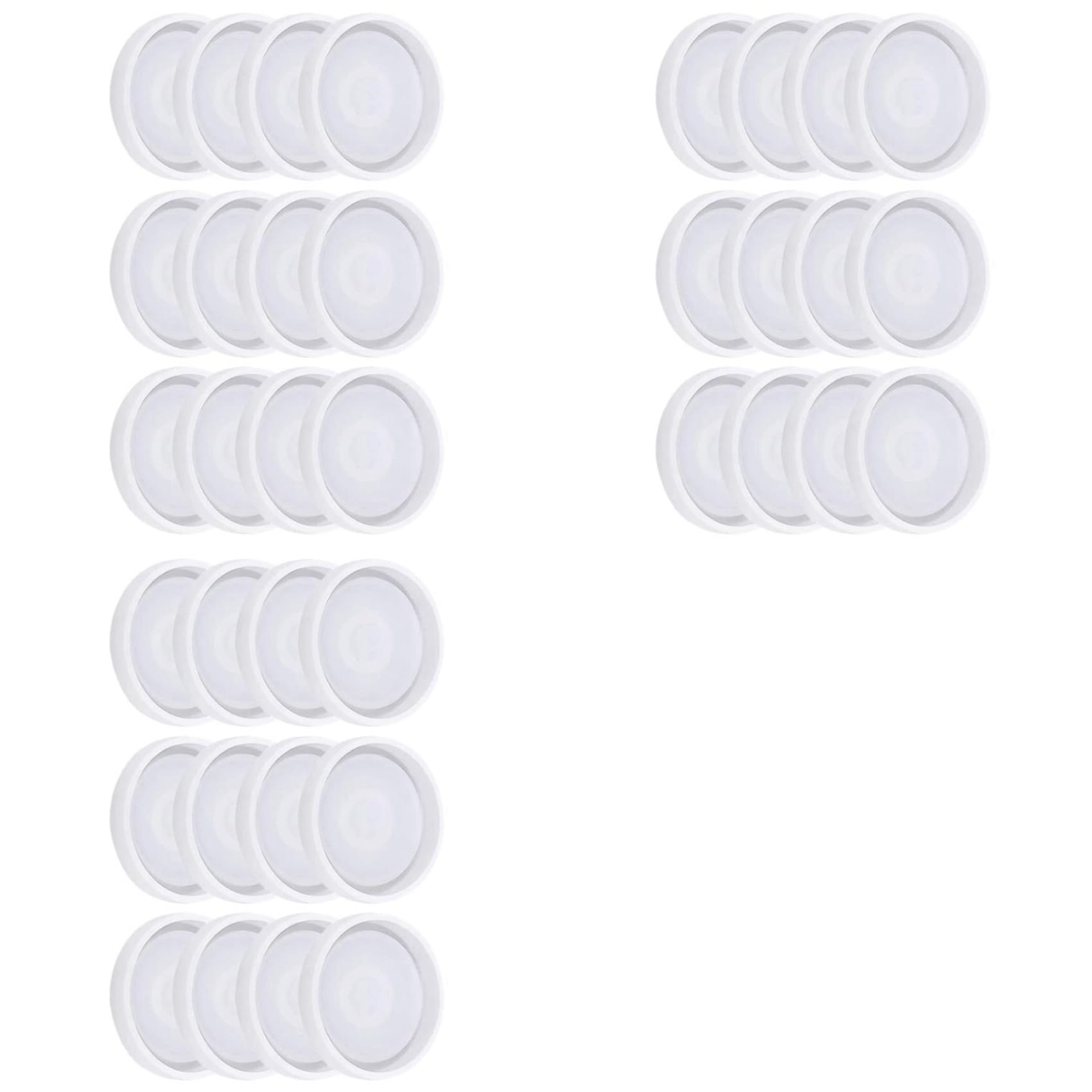 Hndhbfgrt 36 Pack DIY Round Silicone Coaster Molds Silicone Resin Mold Clear Epoxy Molds for Casting with Resin