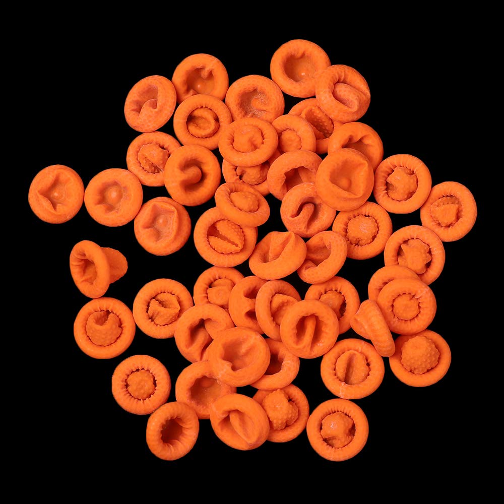 HUFFA100PCS Finger Cots Orange Reusable Natural Rubber Latex Non-slip Finger Cover Fingertip Protector Industry Gloves Nail Art Tool