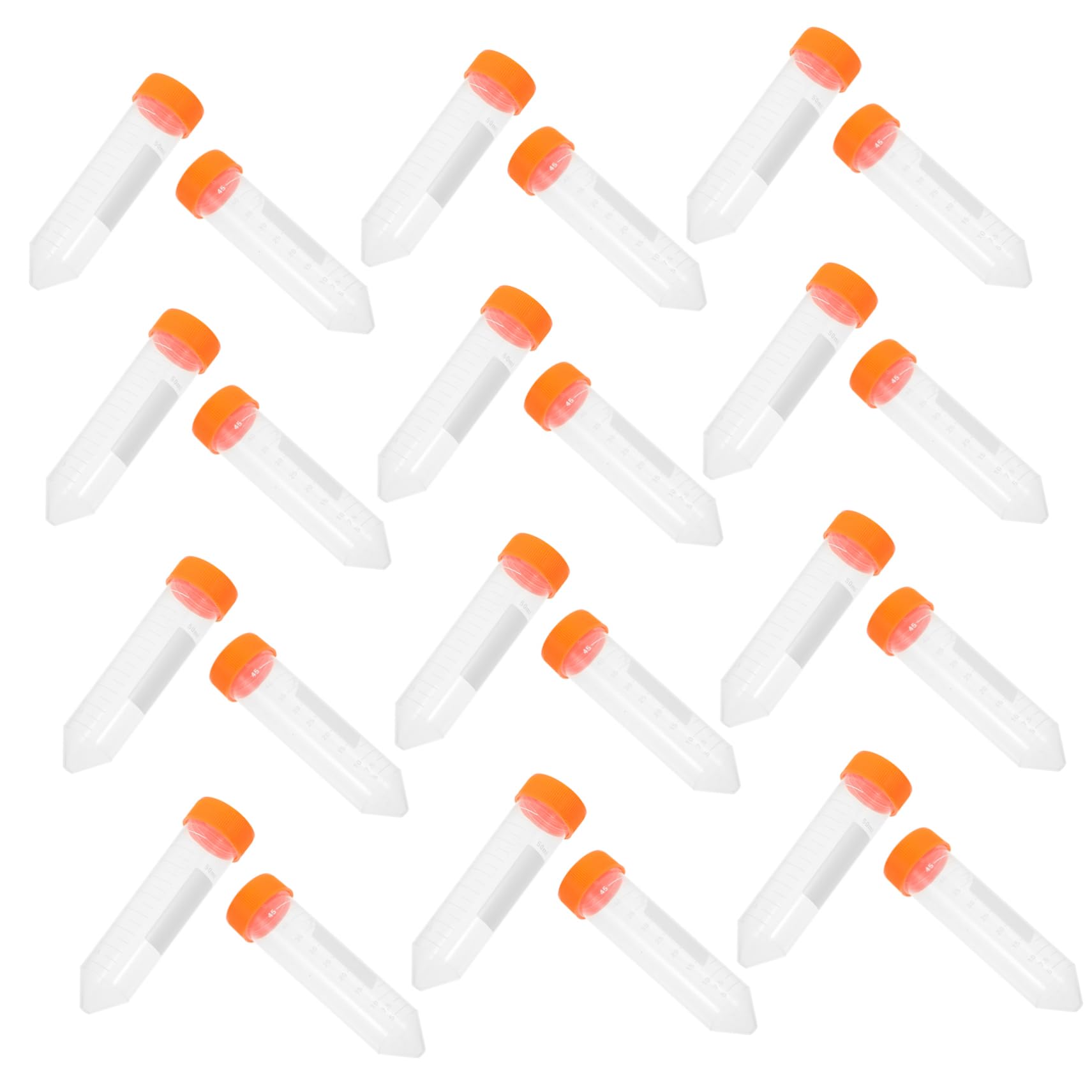 OUNONA 4 Set Di Provette in Plastica Per Conservazione Fiale Da 50 Ml A Vite A Prova Di Perdite Per Esperimenti Di Laboratorio 25 Pezzi*4