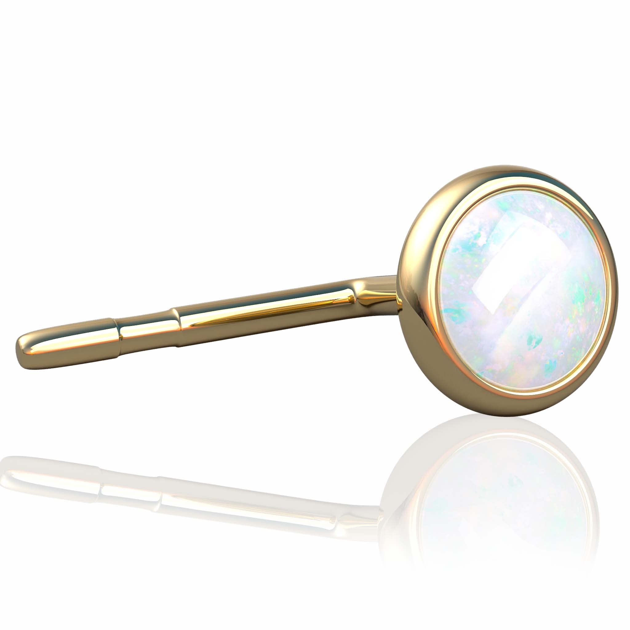 ALOME PIERCINGSOpal Tragus Stud Earring, Tragus Earring in 14k Gold filled ,3 mm white Opal Tragus studs Piercing