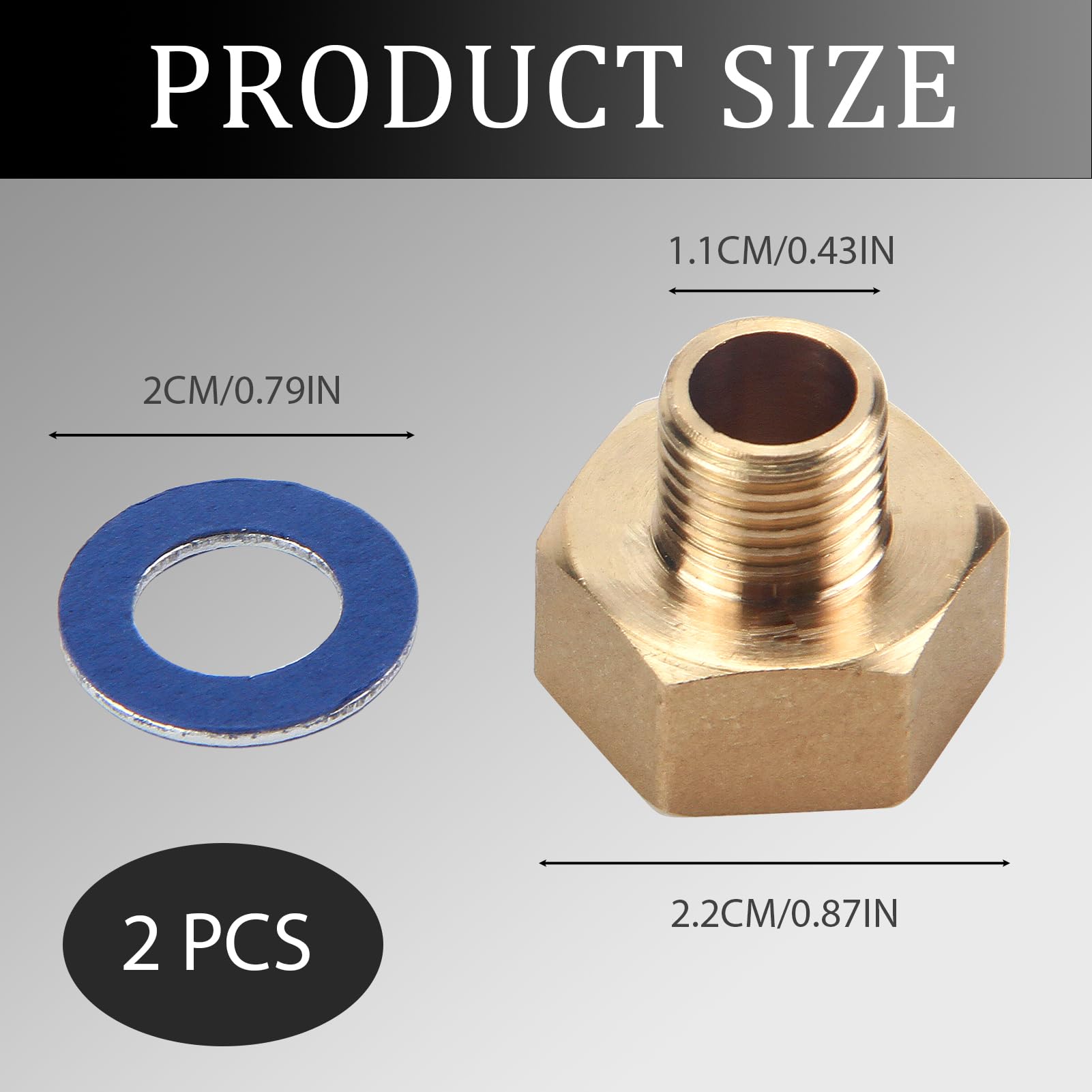 2 Adaptateurs Gaz Laiton - Conversion 1/2" Vers 1/4" - Pour Camping, Caravane, BBQ