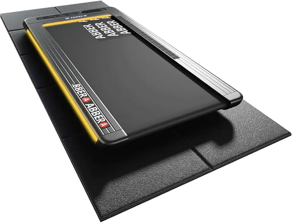 Tapete de caminhada de 160 cm x 76 cm para piso de tapete, tapete de esteira sob bicicleta para proteção de piso de madeira, material de exercício de 0,6 cm de espessura, compatível com almofada de