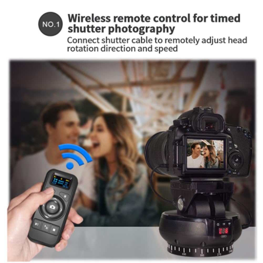 YT-1200 Rotation Panoramique Télécommande Tête Motorisée à Inclinaison et à Rotation pour Trépied Électrique en Plastique pour Téléphones et Appareils Photo