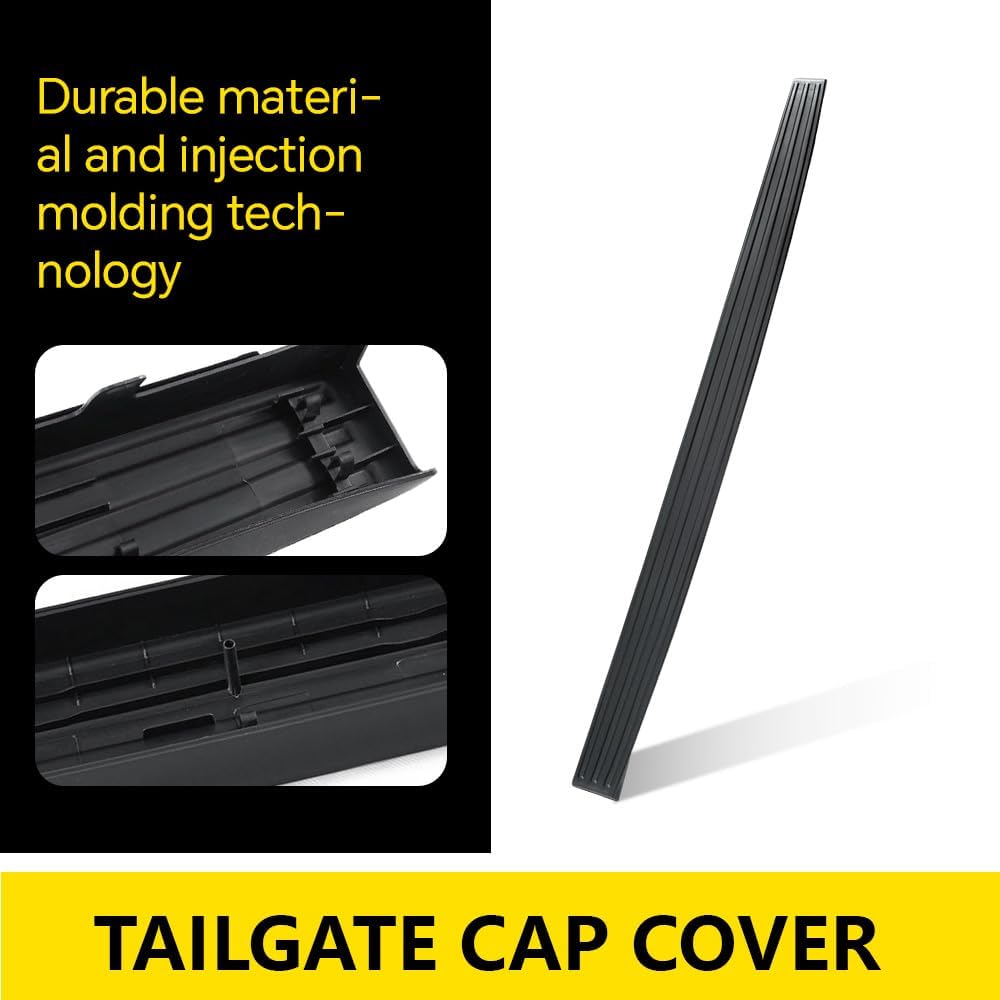 PIT66 Tailgate Molding Cap Trunk Protector Top Cover Compatible with Ford F150 F-150 2009 2010 2011 2012 2013 2014 (NOT Fit Flareside Model) 9L3Z9940602AA, FO1904107 Black