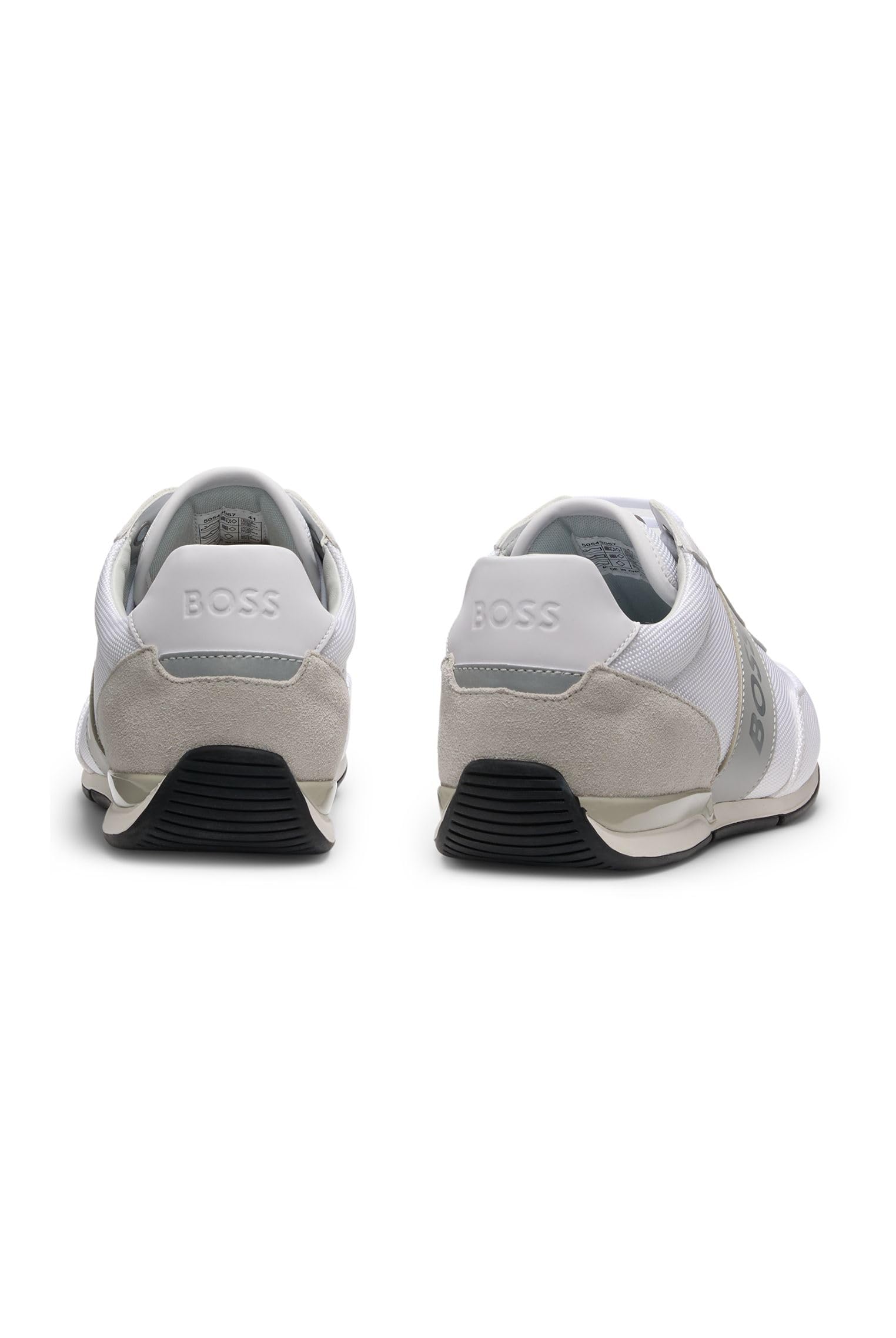 BOSS Hommes Saturn Lowp Baskets avec Logo et Finitions en Cuir