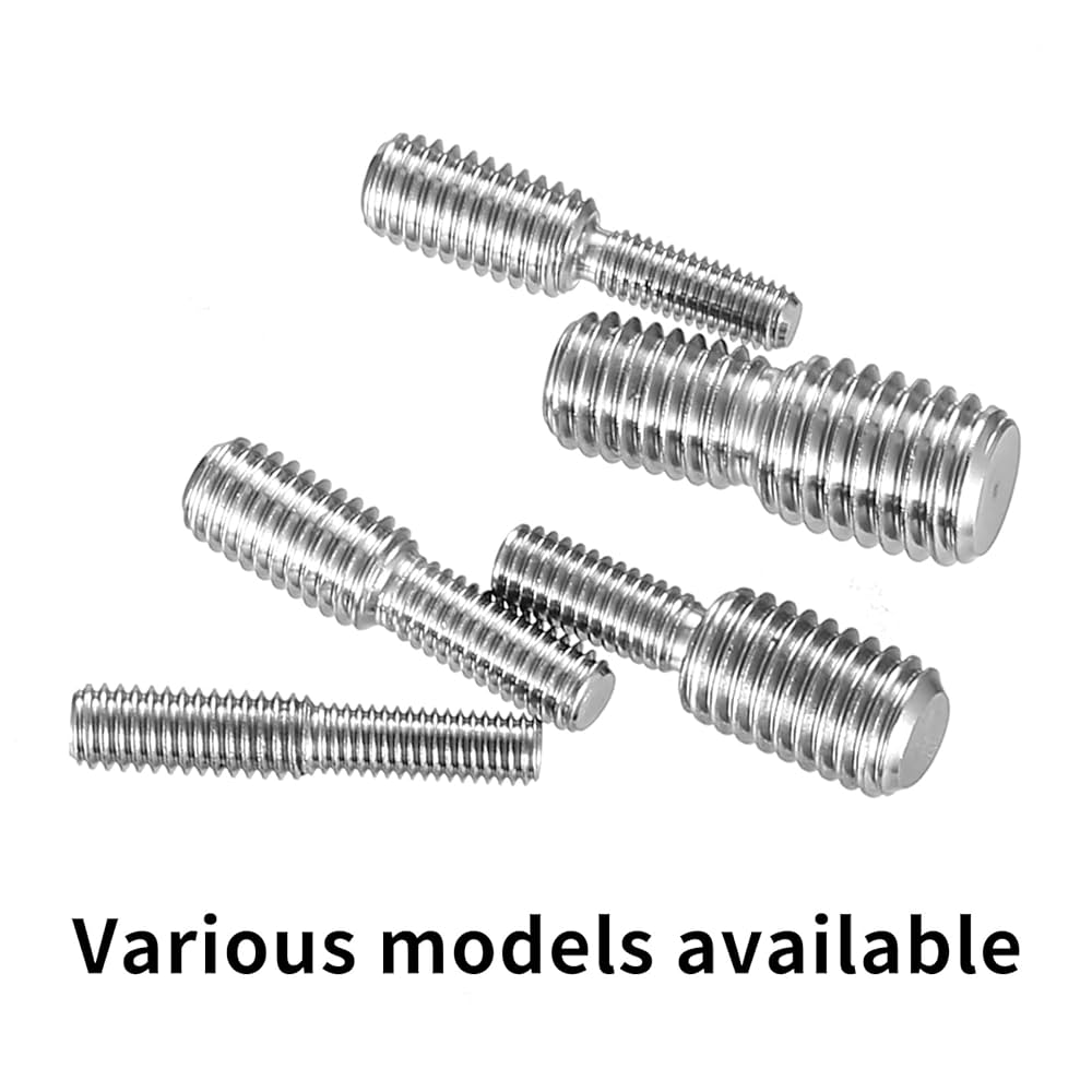 M8 X 80mm Metric A2 Stainless Steel Double End Threaded Stud Screw Bolt 5 Pcs