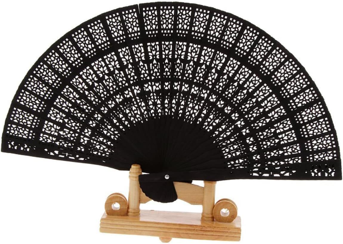 Folding Fan decorative folding fans Home Decoration Fans Chinese Folding Fan Retro Folding Wood Wedding Fans Hand Fan old fashioned wooden fan sandalwood fan folding fan black