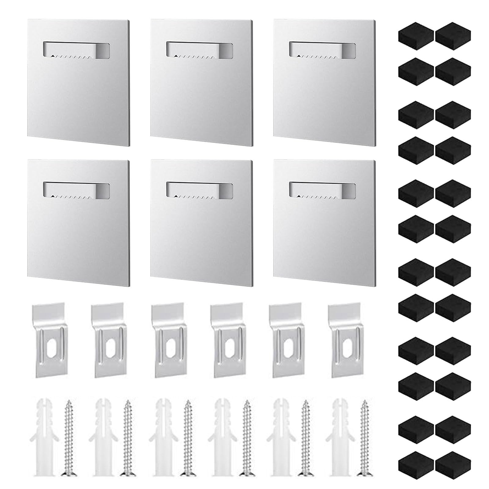 Buxuaaaa Multicolor Adhesive Hanger Aluminum Adhesive Picture Hanging Plate Picture Hanger Metal Wall Hangers For Art, Panels Enduring
