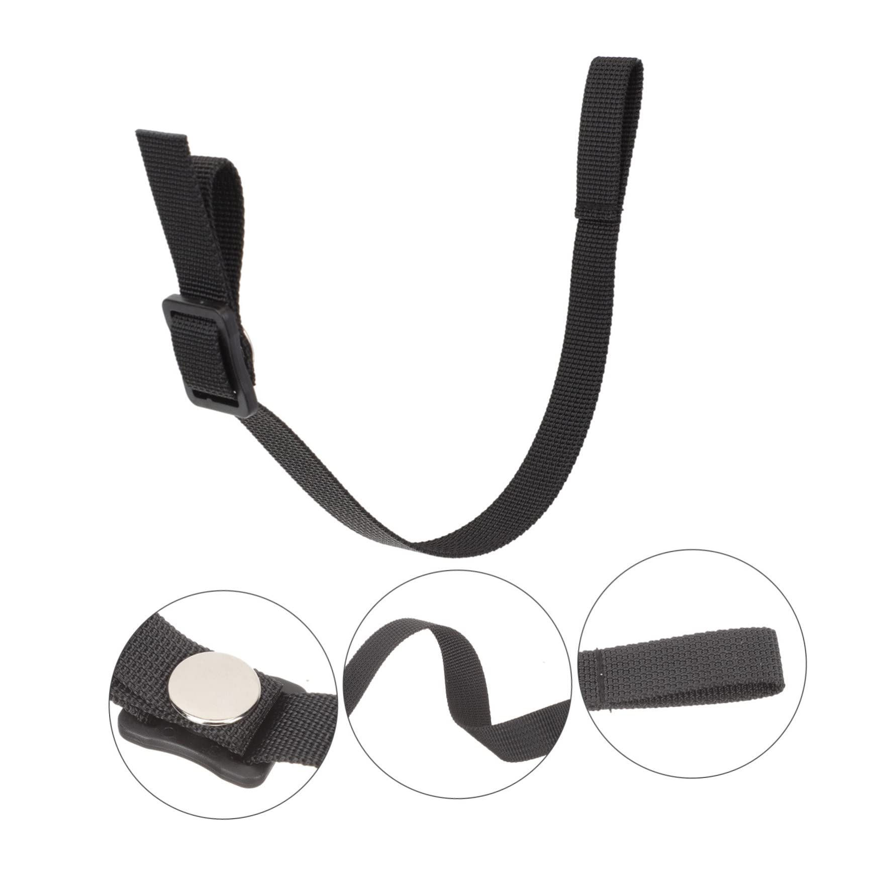Casco de Hockey de sujeción Barbilla de Hockey mentón Chin Strap Correa de Barbilla Accesorio de Hockey mentonera Elastica para Casco Deportivo poliéster Black
