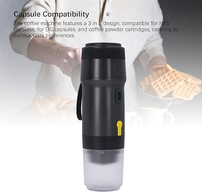 Cafetera Portátil de Espresso 20 Bar, Compatible con Cápsulas y Café Molido miniatura 7