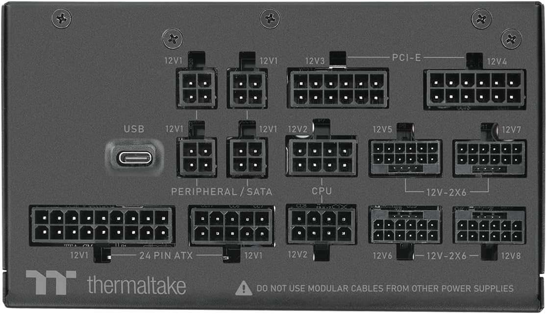 Thermaltake Toughpower i1650W; ATX 3.1; 4X Native PCIe 5.1 12V-2x6; Dual-Color H++ Connectors; 100% Japanese Capacitors; Multi/Single Rail Switching; Digital; 80 Plus Titanium; PS-TPI-1650FNFDTU-1