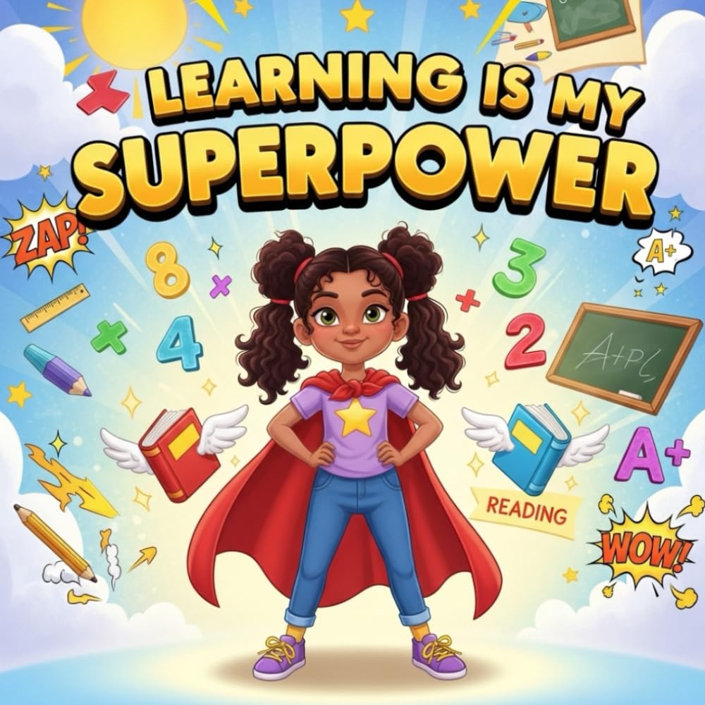 Learning is My Superpower storybooks for kids: A Fun and Inspiring Picture Book About a Curious Girl Who Discovers Her Confidence, Imagination, and ... Homework Into Missions, Reading IntoMagic
