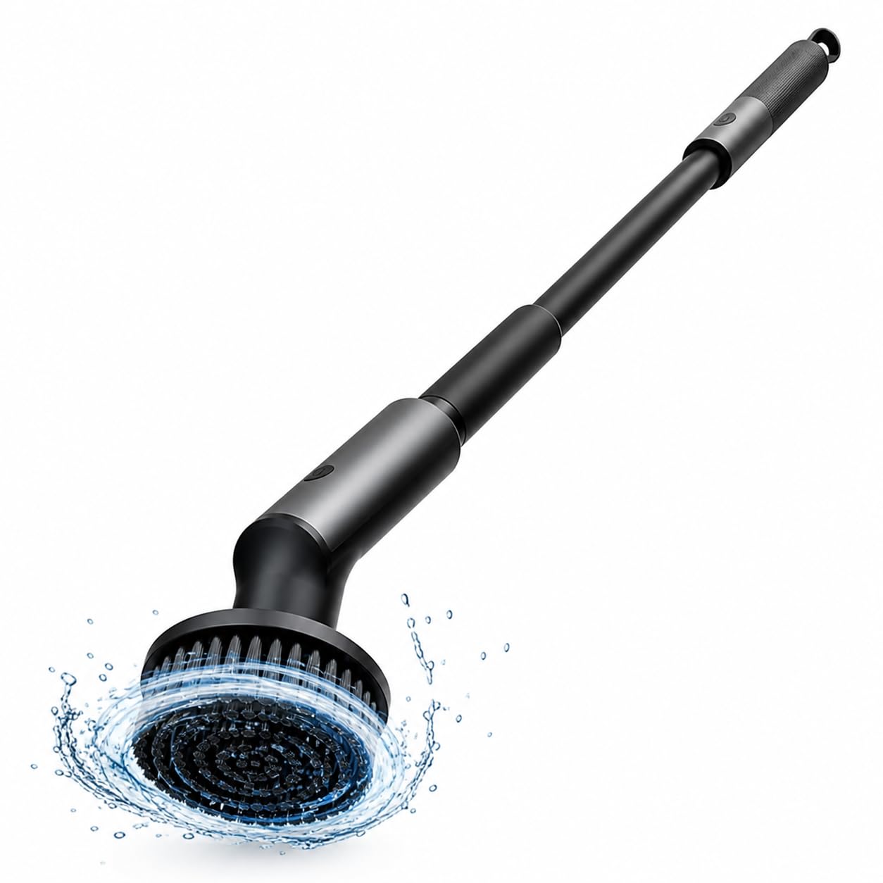 Cepillo de limpieza eléctrico giratorio inalámbrico HOTO, 6 puntas intercambiables, IPX7, 2 velocidades 220-300 TR/Min, mango telescópico 37-51 pulgadas
