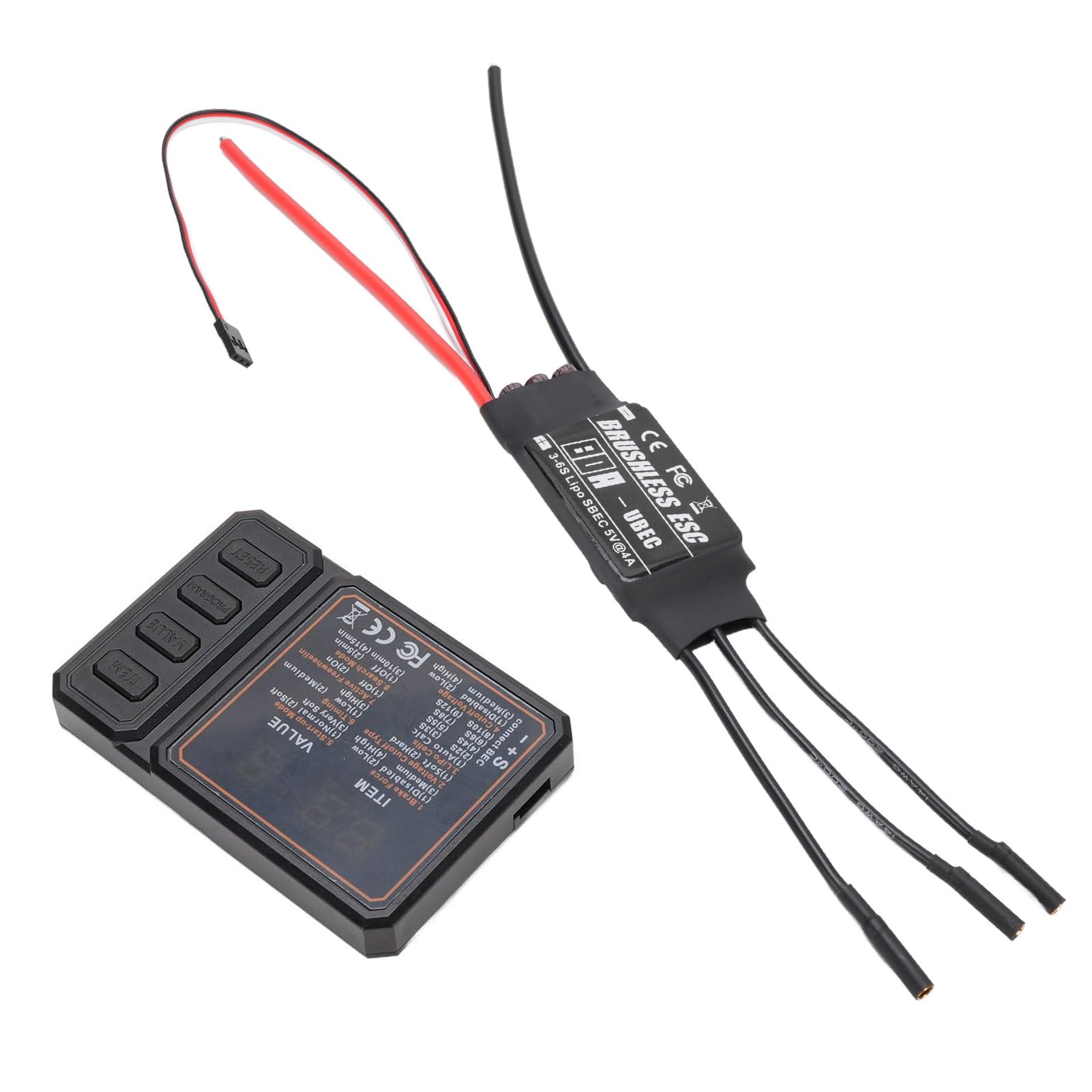 FILFEEL Regulator Obrotów Bezszczotkowy 80A do Helikopterów RC, 3-6S LiPo