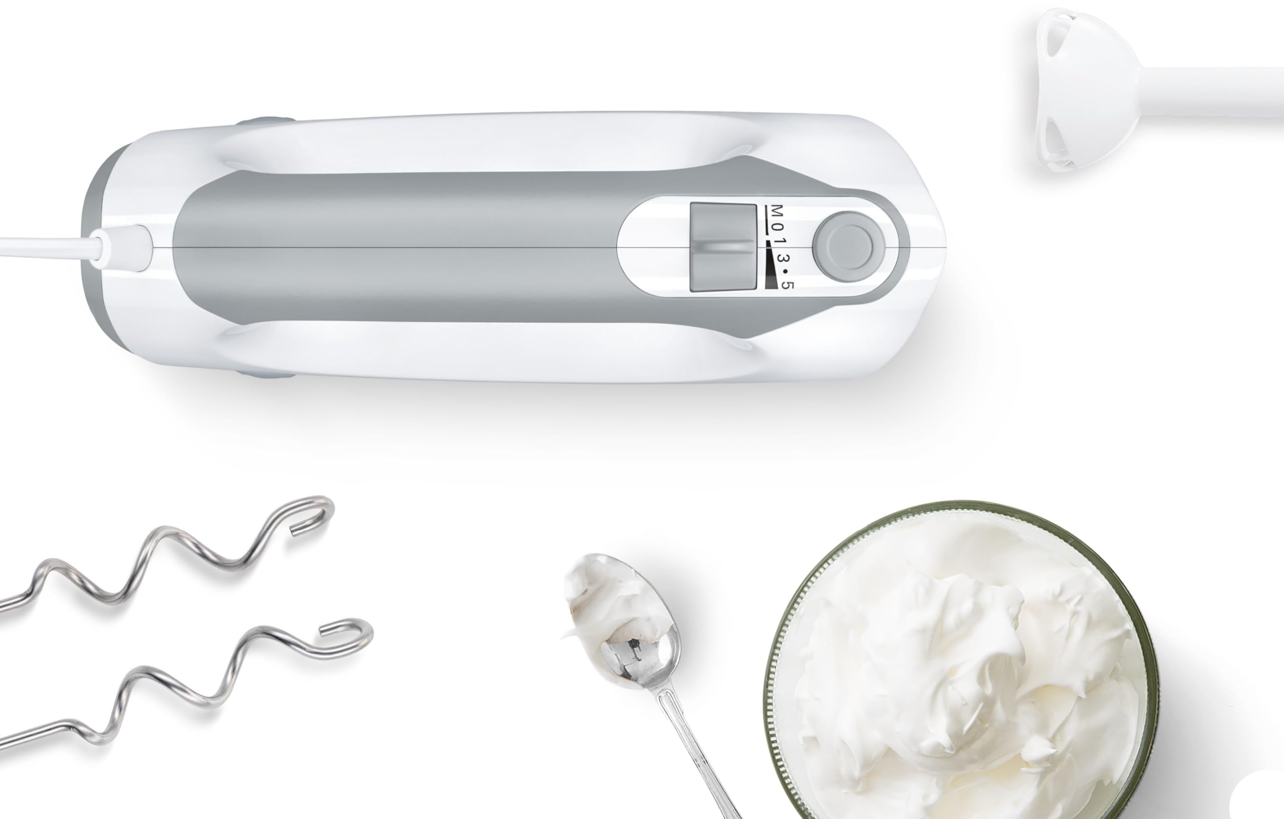 Bosch ErgoMixx MFQ36440 – Batteur à main polyvalent avec plusieures accessoires – Puissance de 450 W – Couleur : Blanc