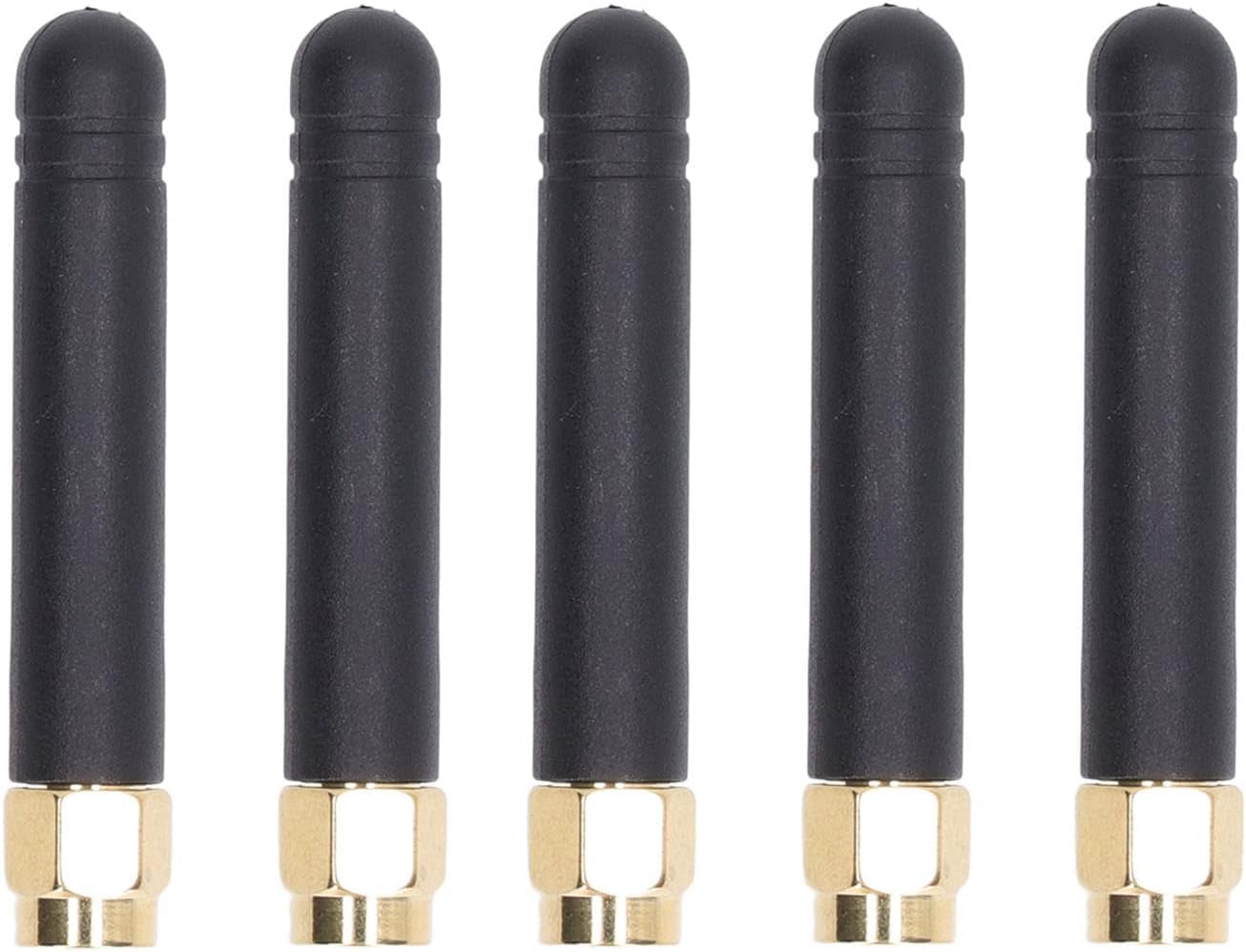 NBR 2.4GHz Whip Rubber Duck Thumb Omni Antenna GSM Antenna 2.5dbi Straight with SMA Male Connector Antenna Use for WiFi SIM900A GPRS- 5 pc.-image-10