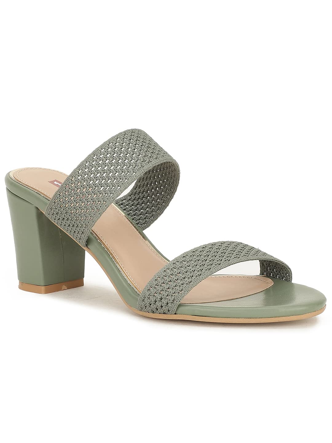 Bata womens FAYE MULE GREEN Heeled Sandal - 3 UK (6797421)