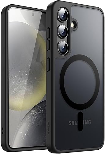 Miniatura 1 de JETech Funda magnética para Samsung Galaxy S24+  S24 Plus 5G, compatible con MagSafe, translúcida mate a prueba de golpes (negro)