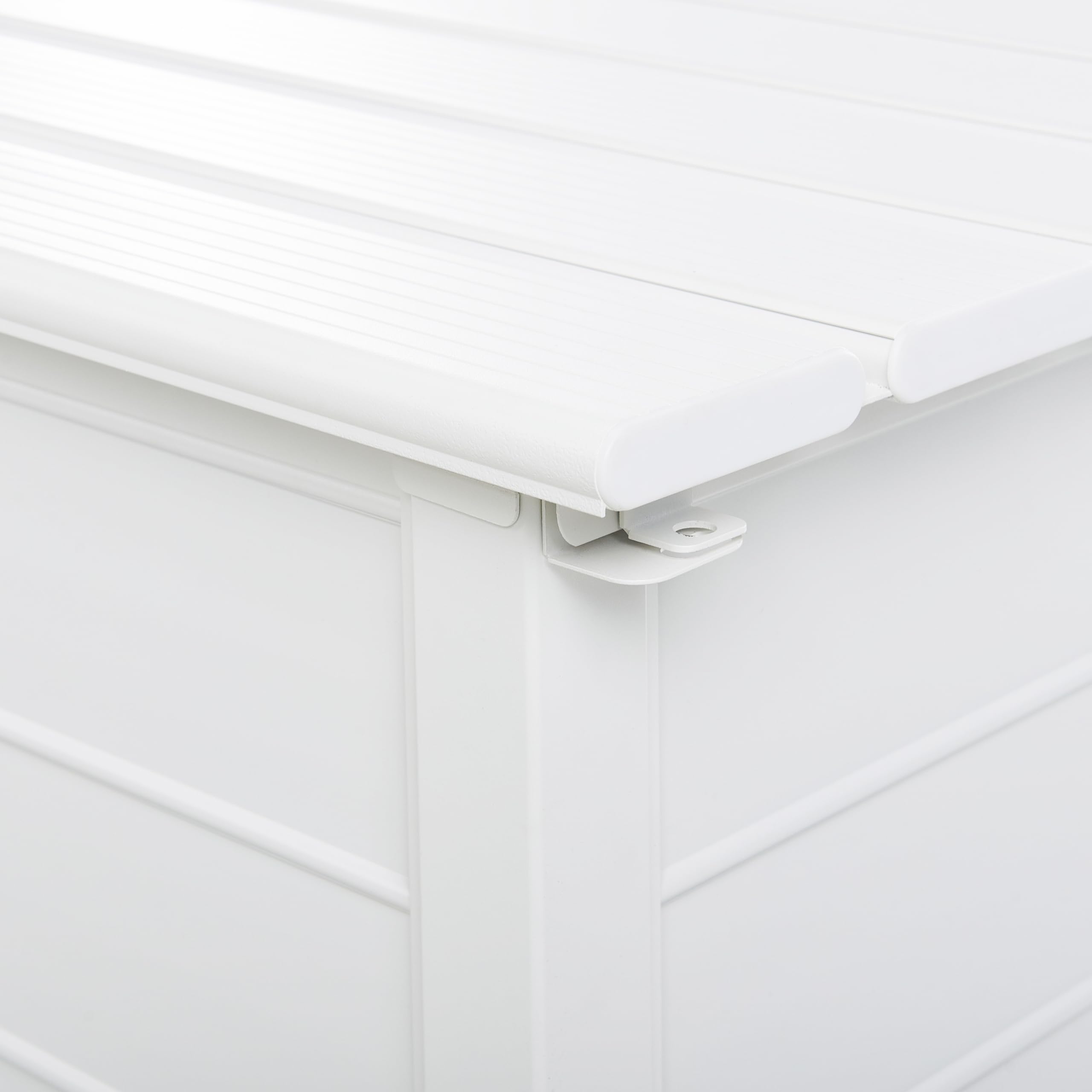 Skrzynia ogrodowa aluminium 330 l meble ogrodowe przechowywanie biała Campalto