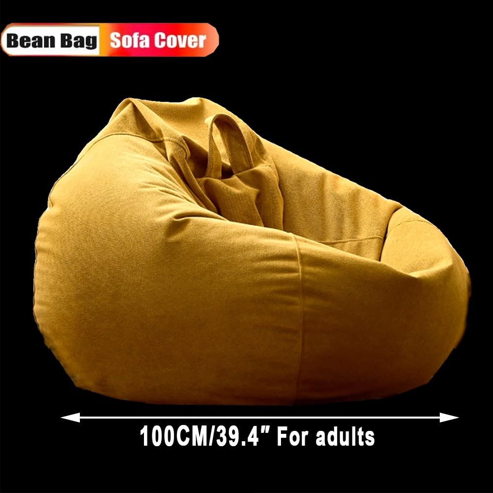 Pouf Chenille Ultra Doux SXBCyan 100cm Sans Remplissage - Fauteuil Poire Confortable Salon