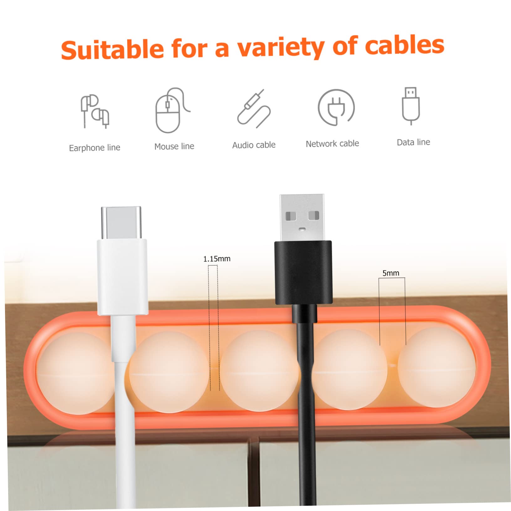 Angoily 15stücke Kabel Organizer Clip Mit Fächern Effiziente Kabelmanagement-lösung Für Schreibtisch Und Auto Kabelhalter Farben Hellrosa Kleber Für Einfache