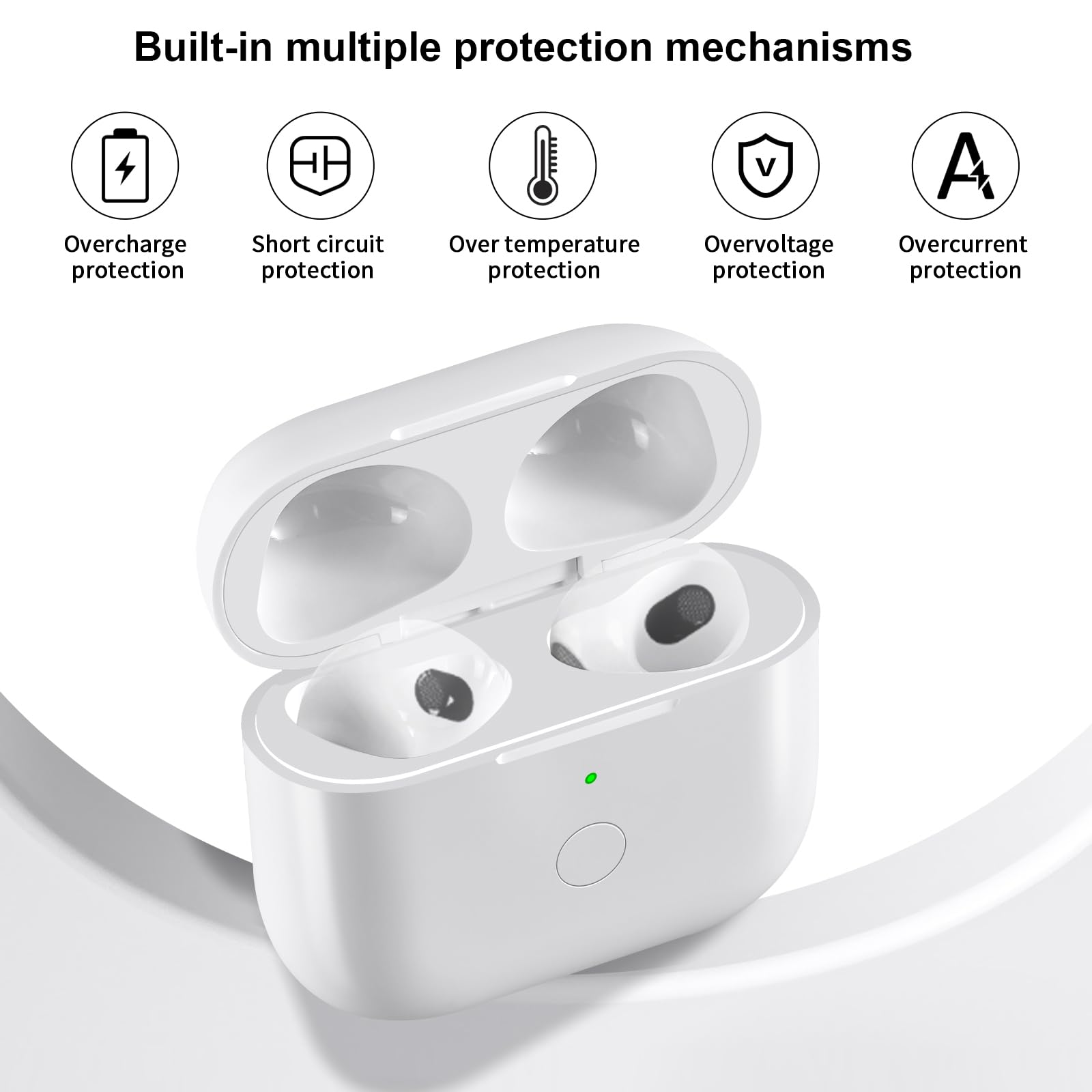 Cargador Airpods Funda De Carga Inalu00e1mbrica De Repuesto Para