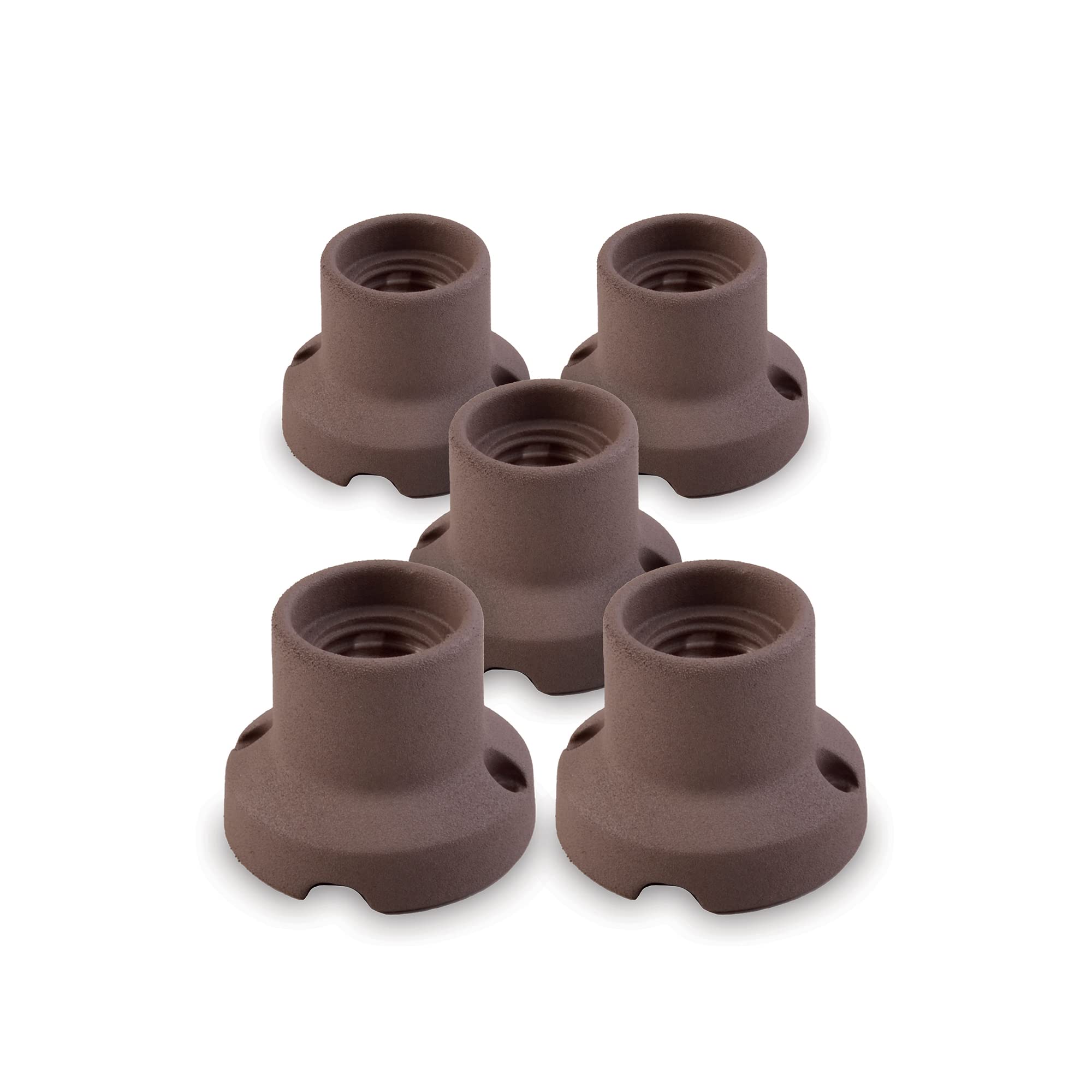 AMARCORDS - 5 Lampholder in Porcelain, E27 Fitting, Vintage Color lamp Holder Base KAKI