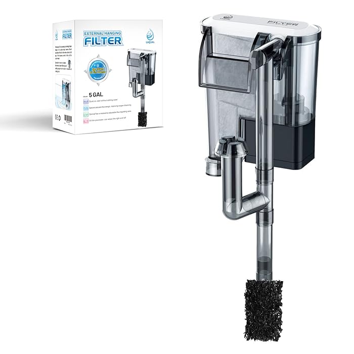 Buy LAQUAL 5 Gallon Aquarium Filter with Surface Skimmer, Small Fish
