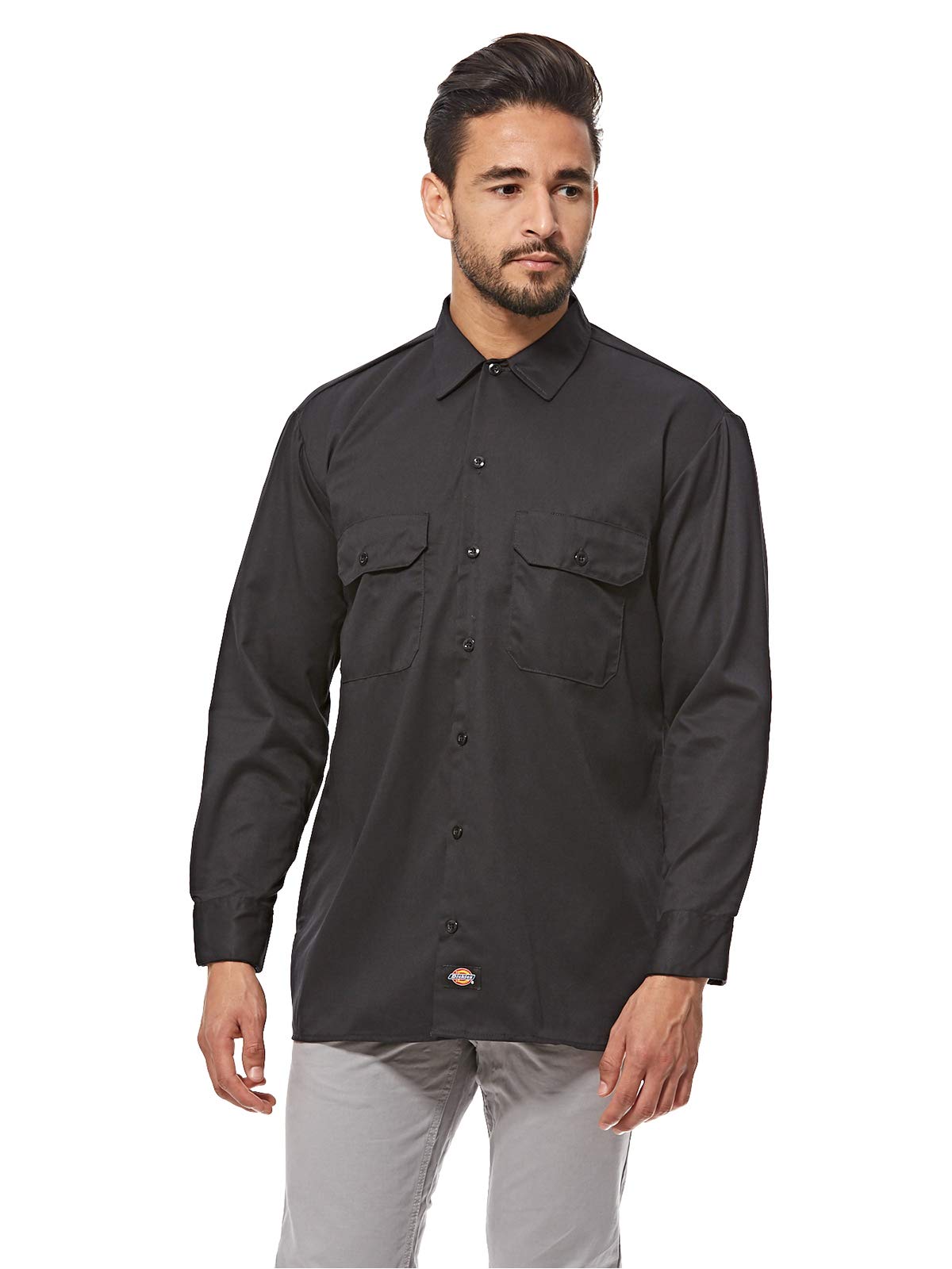 DickiesBlack Shirt Neck Shirts For Men