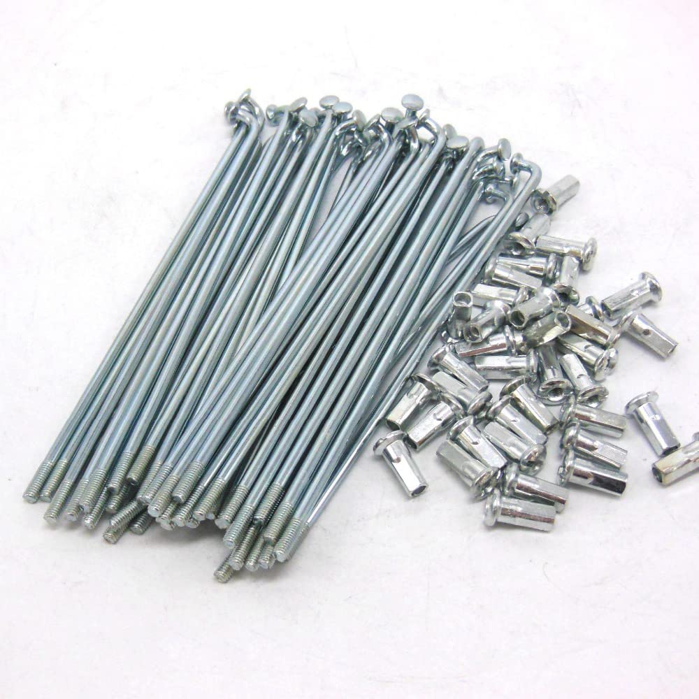 Szprychy rowerowe, Szprychy do rowerów elektrycznych 10G, srebrne, ze stali węglowej, średnica 3,0 mm, motocykli, z 12 szprychami 45-220(215mm)