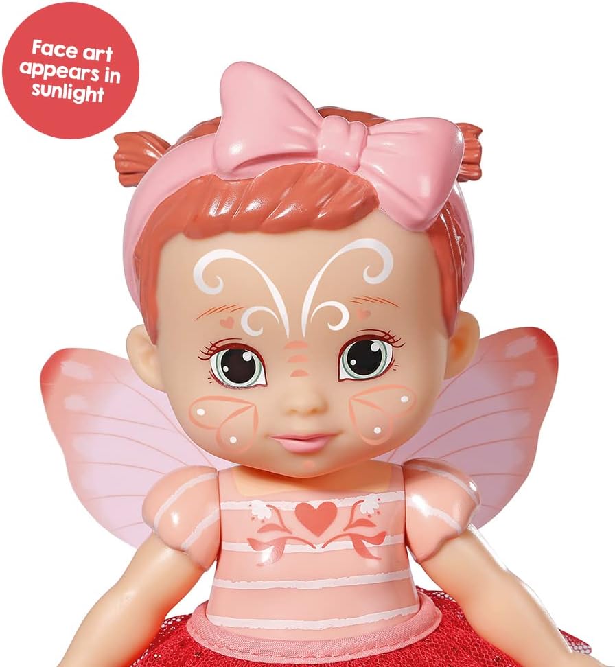 BABY born 4001167831823 Storybook Fairy Poppy Poppy-18cm Fluttering Wings-Includes Doll, Wand, Stand, Backdrop and Picture Booklet-Suitable for Children Aged 3+ years-831823
