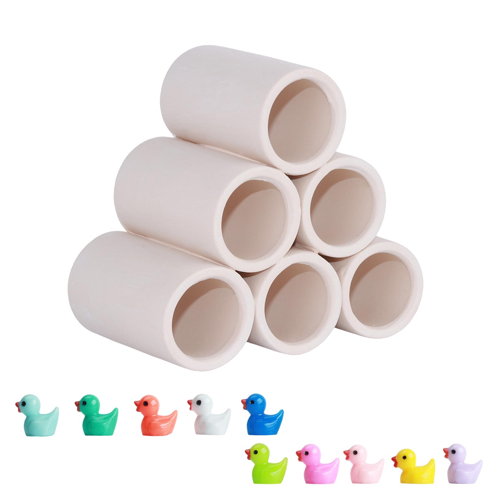 MC MEICHUANG 6-Tube Ceramic Aquarium Shrimp Shelter