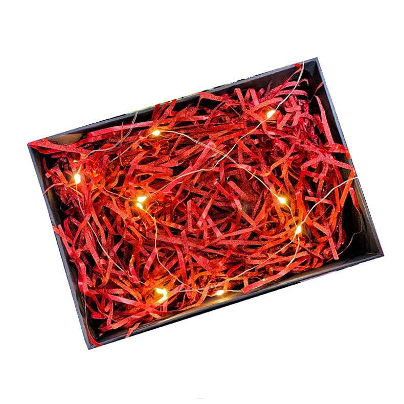 Papier de soie déchiqueté, papier coupé froissé à paillettes 80-1000g, remplissage cadeau amical(Purple,500g)