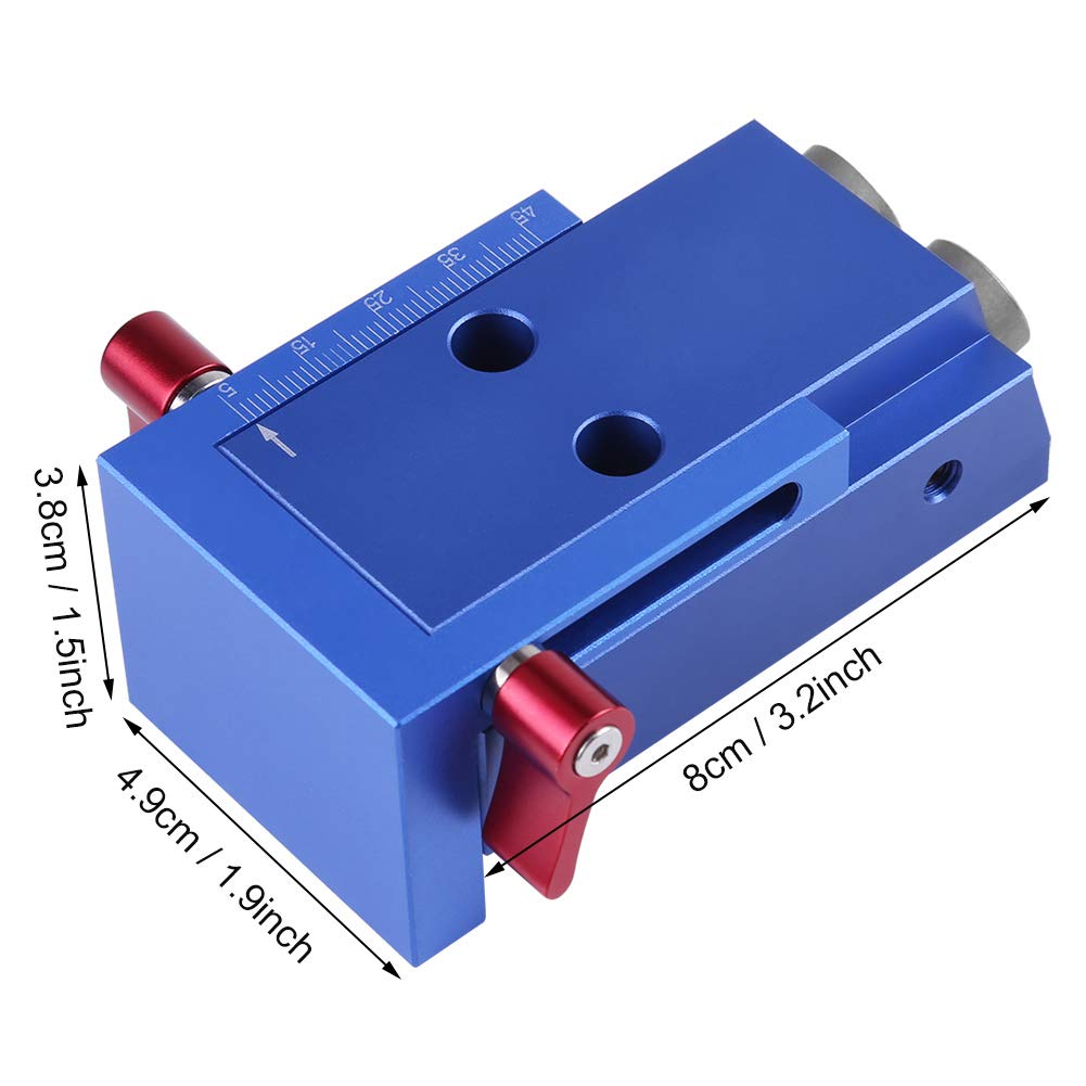 Dima di foratura per fori tascabili - Guide per la lavorazione del legno in legno Strumento per angoli di giunzione Localizzatore di carpenteria Kit di dime di foratura per fori tascabili Set di guide