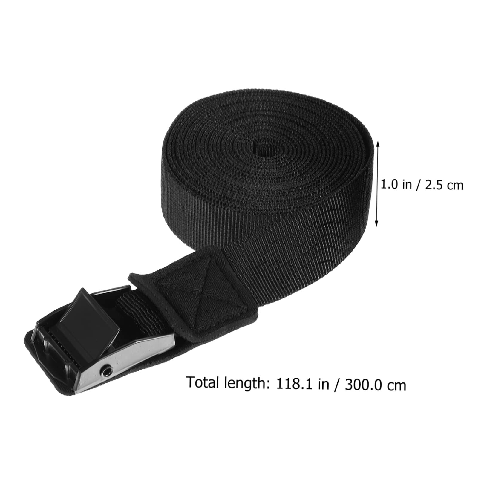 SOESFOUFU 4 Pcs Equipment Straps Canoe Kayak Surfboard Straps Metal Buckle Thick for Roof Rack Car Easy to Install Store (Black)