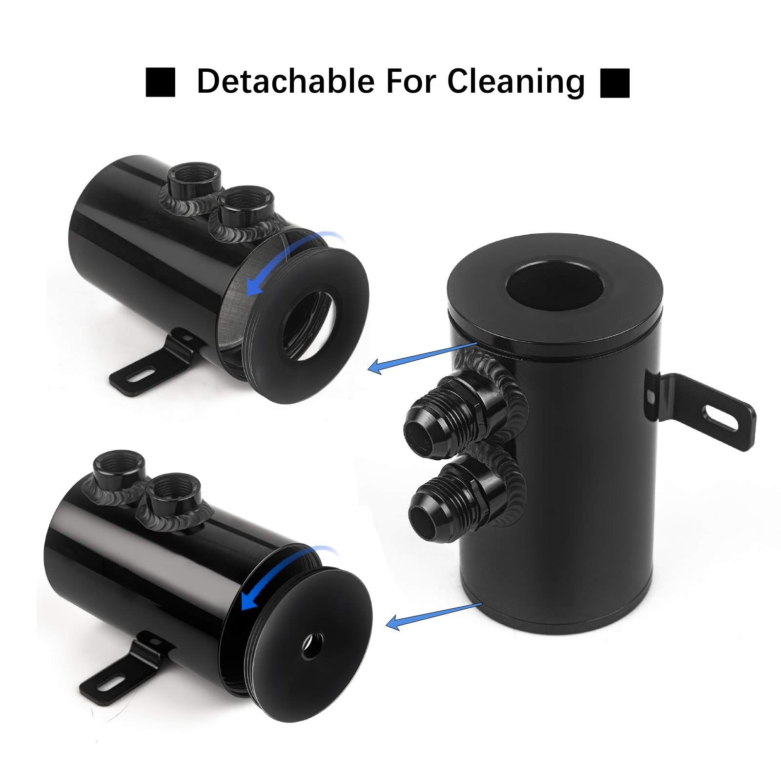 Amazon.com: ZHSYMX 10AN Baffled Oil Catch Can | Oil Breather Tank