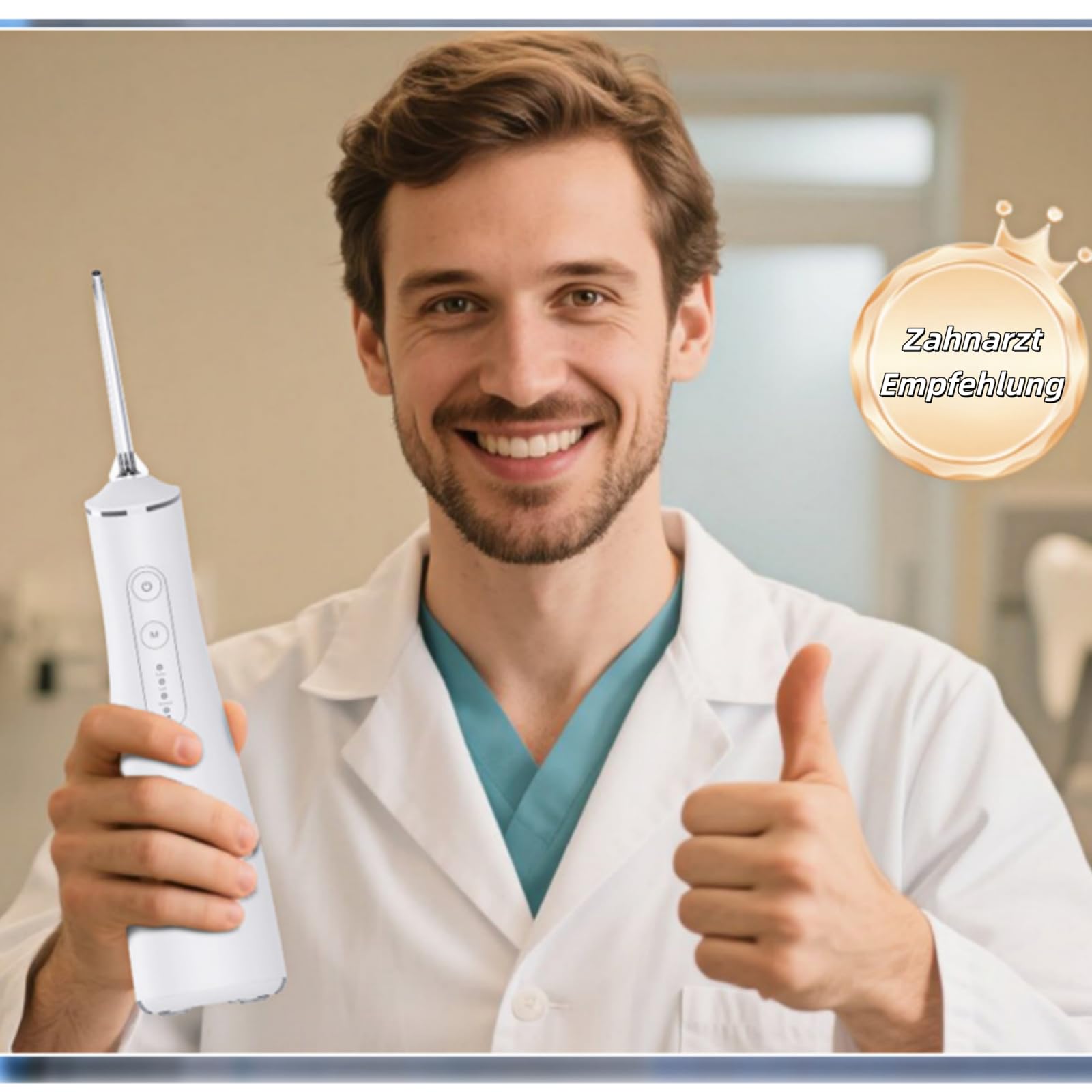 Hydropulseur sans fil pour un soin dentaire & buccal optimal / 3 modes & 4 embouts/Réservoir de 180 ml/Étanchéité IPX7 / Jet dentaire pour gencives