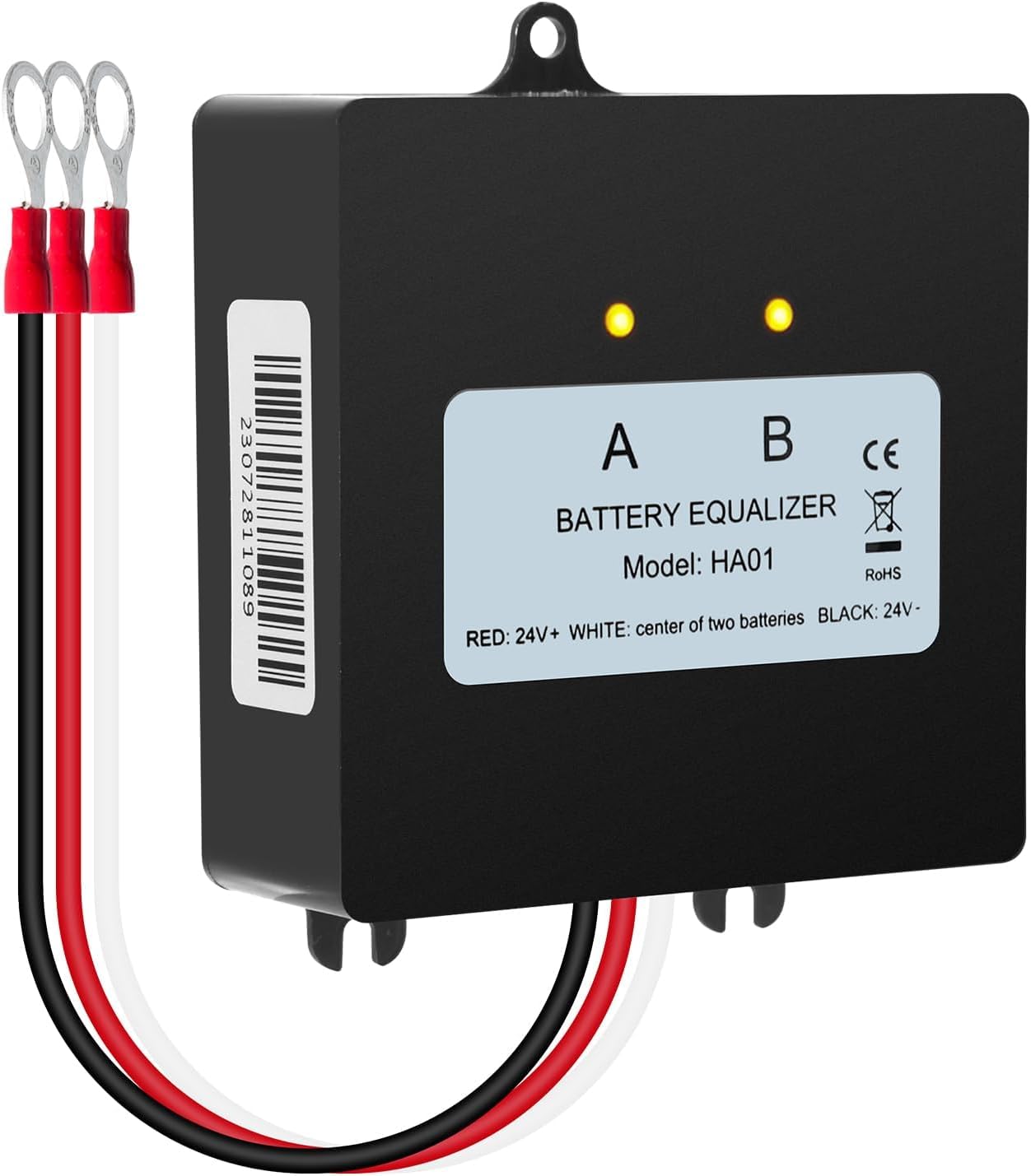 DEWIN Batterie Balancer, 24V Battery Equalizer Battery Equaliser 2x12V Solar System Battery Balancer for Lead Acid Lithium Battery