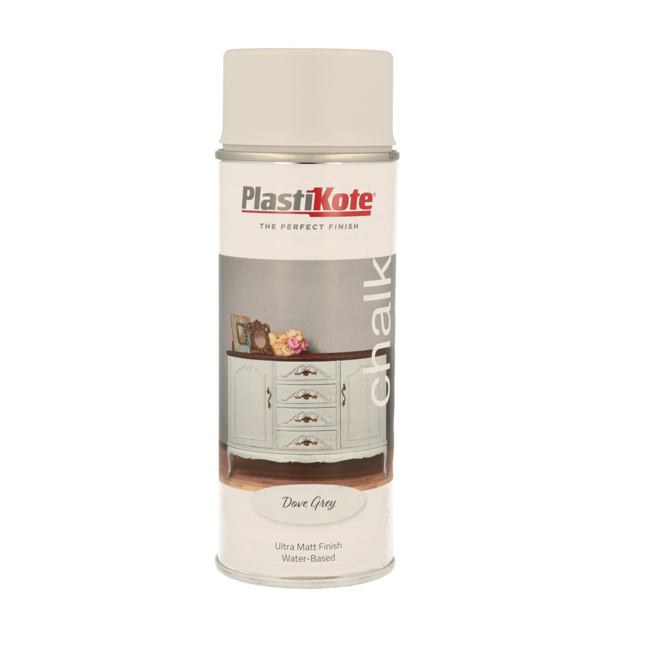 Plastikote Chalk Finish Spray Dove 400Ml 440.0027109.076 Grey