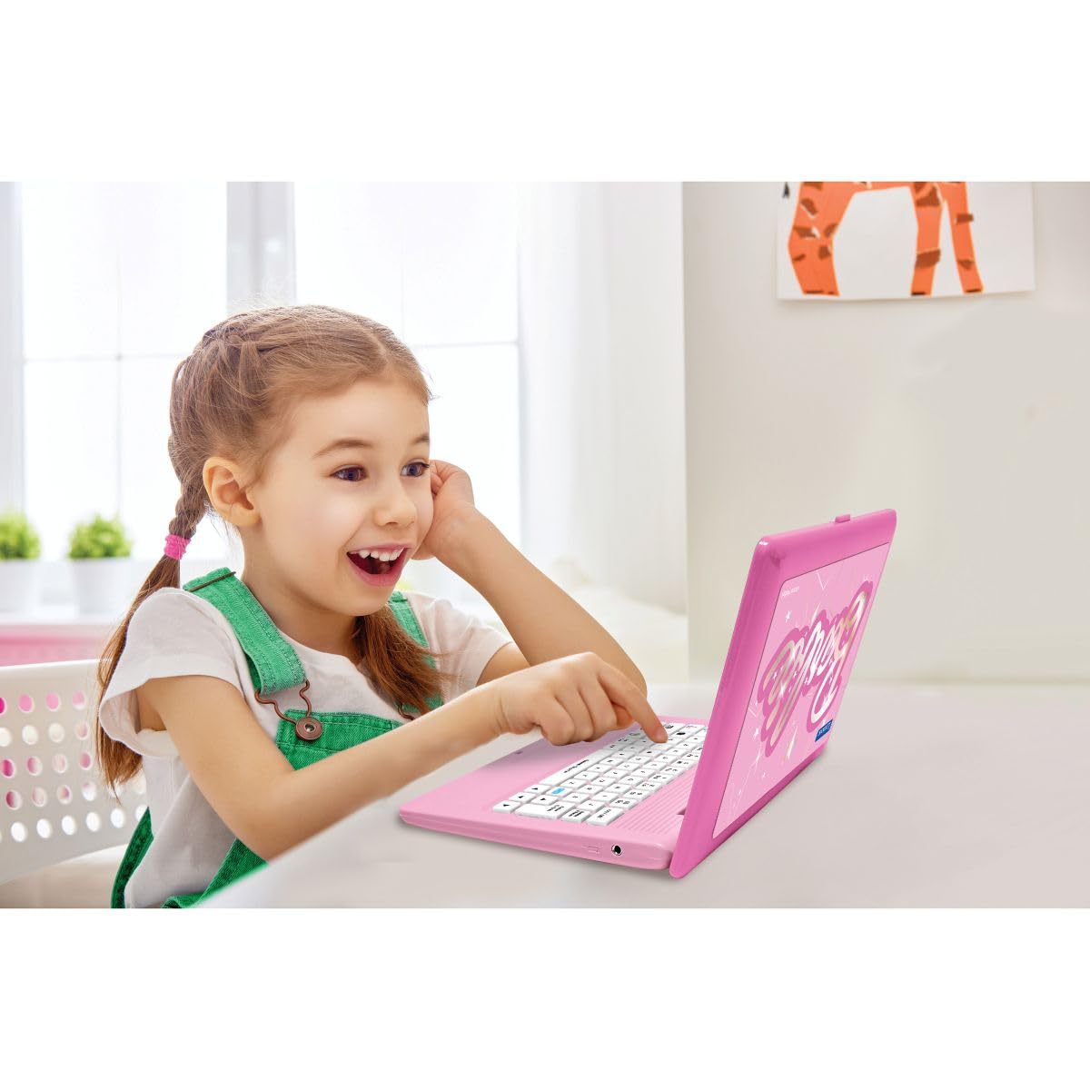 Lexibook, Barbie Ordinateur Éducatif Enfant, JC601BBi1LXB | Anglais/Français, 164 activités, Maths, jeux de logique, mode musique, Grand écran LCD