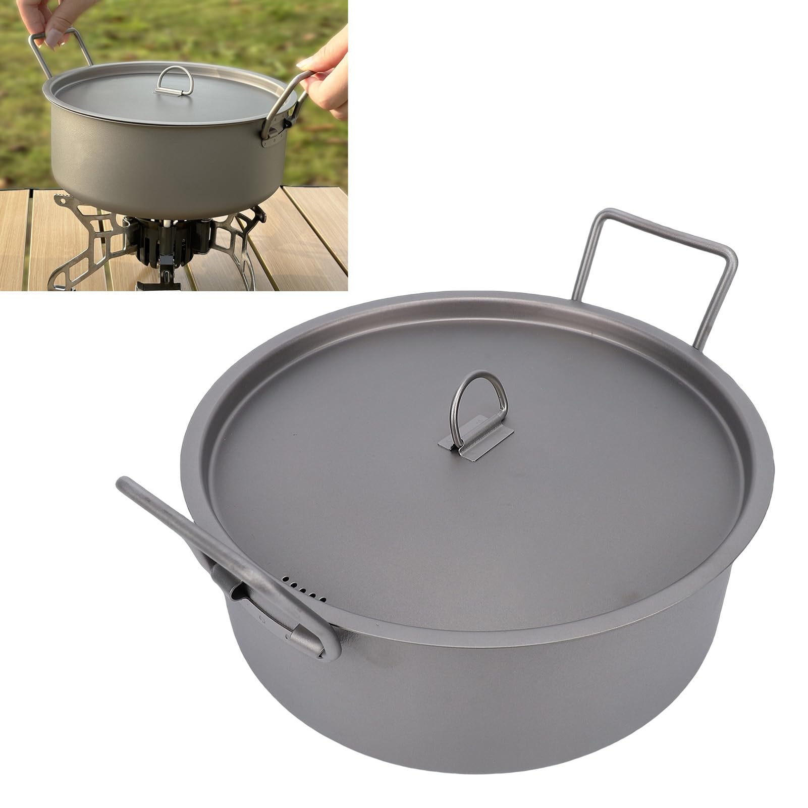 Tonysa Olla Ti de 2,3 L para Cocina Al Aire Libre
