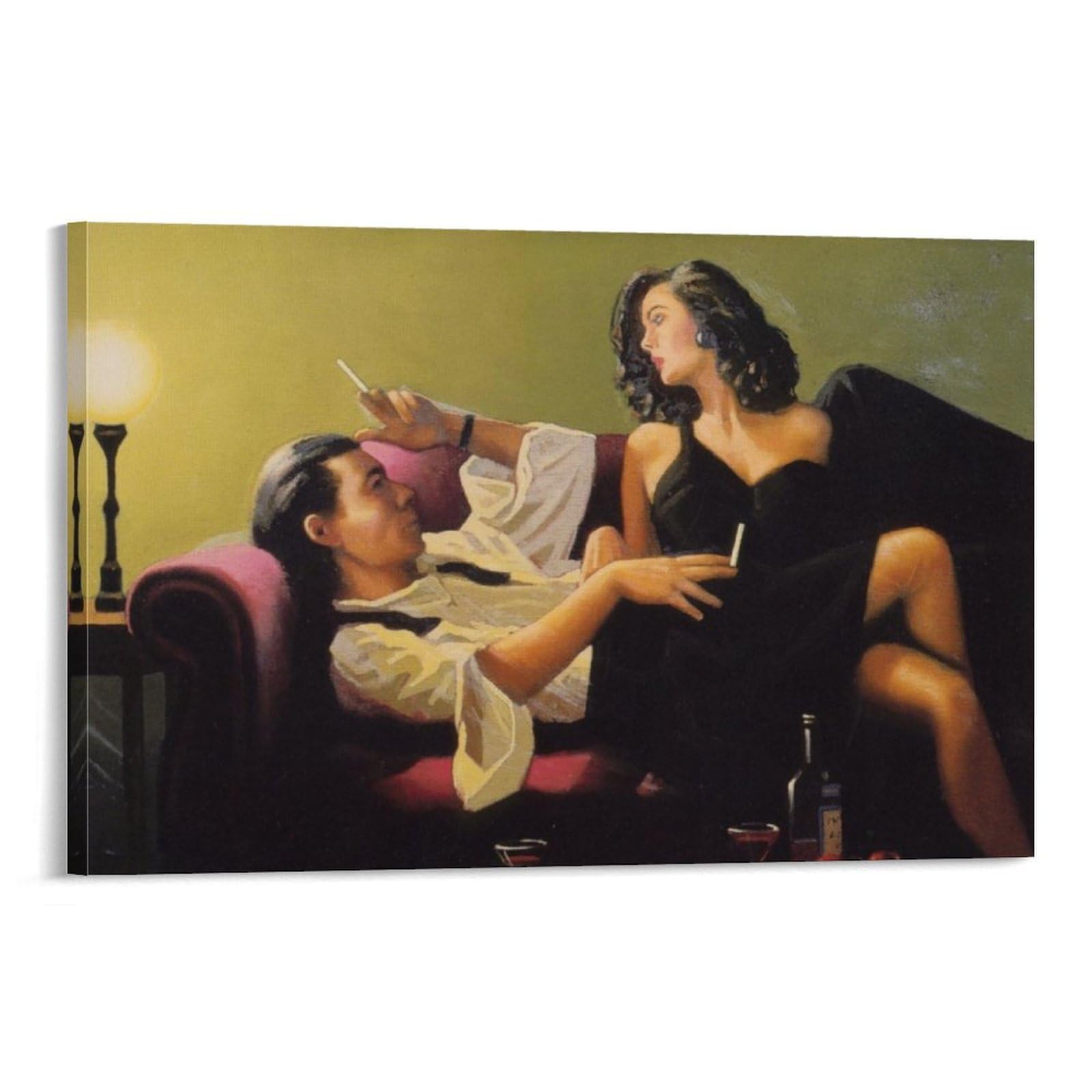 After Midnight by Jack Vettriano Wall Art - Prints, Picture, Painting, Canvas Posters - Artworks for Room Aesthetic - 08x12inch (20x30cm)