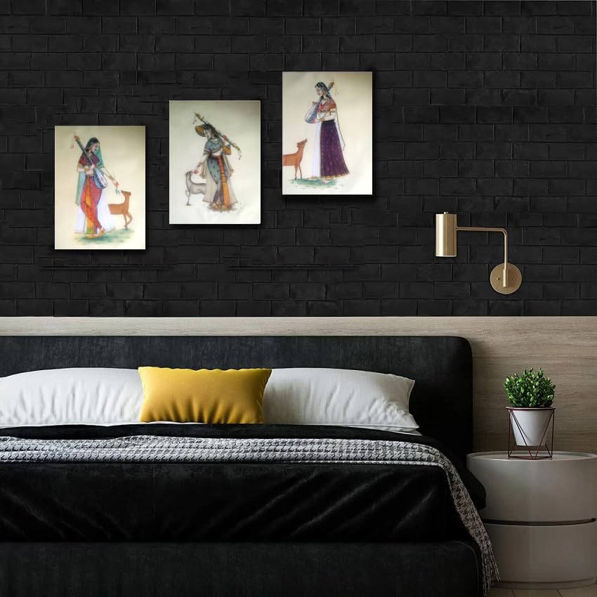 Image of Folk Art Laminated digital RePrint With Hardboard Fine Art Print Fine Art Print (10 inch X 7.5 inch) (Folk Art2)