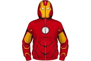 Plustrong Kids Boys Teen Full Zip Up Face Hoodie
