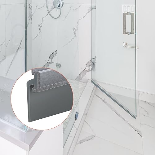 Miniatura 5 de Barra de goteo en ángulo de 36 pulgadas de largo para puerta de ducha enmarcada para puerta de ducha para el hogar, baño, ducha, marco de ducha,